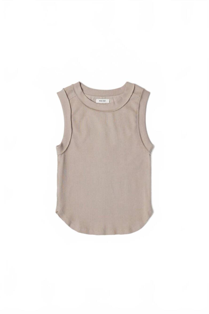 NEW MOD REF women's sharon top in grey beige